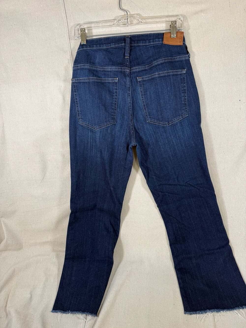 J.Crew 9" Demi-Boot Crop Jeans in Black with Raw Hem Size 30 - Picture 4 of 5